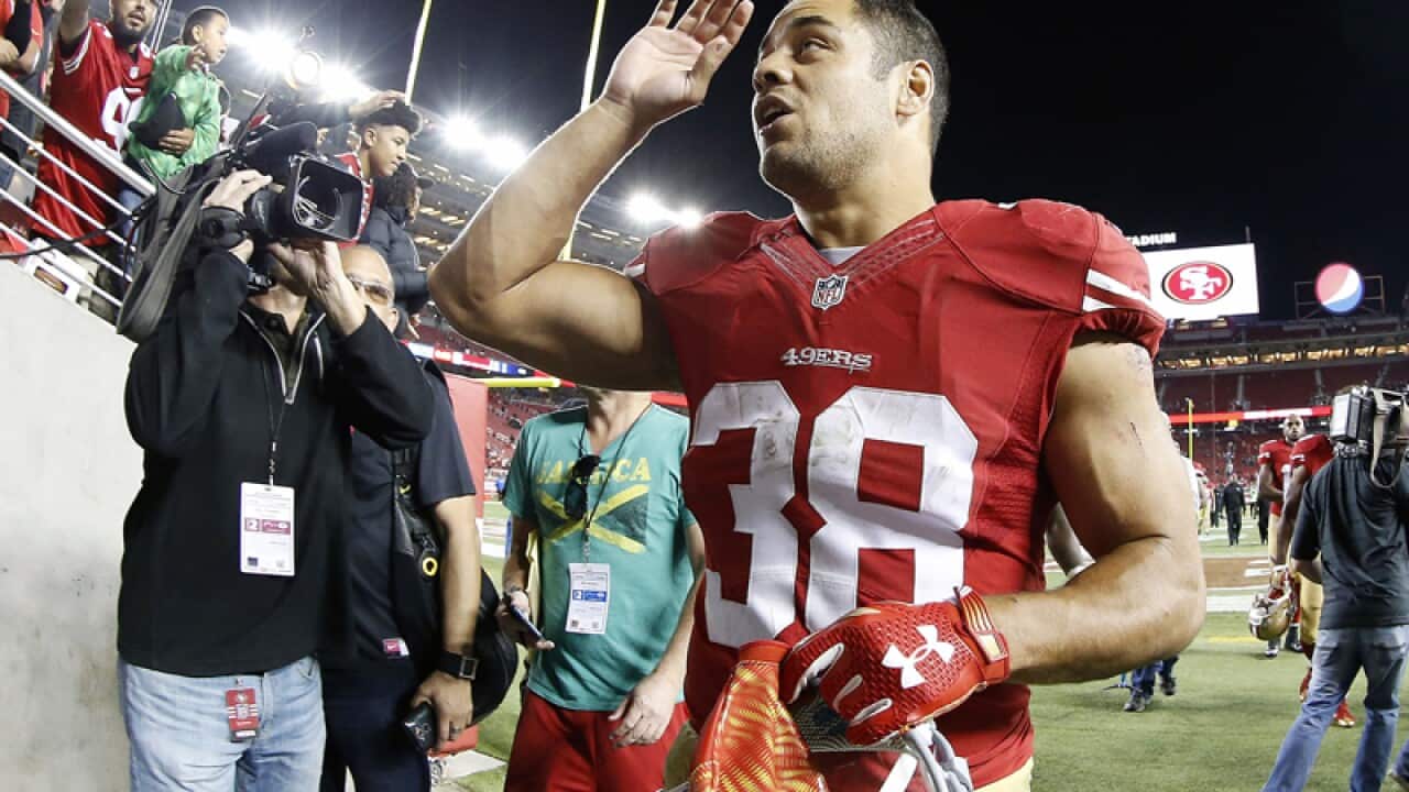 San Francisco 49ers running back Jarryd Hayne