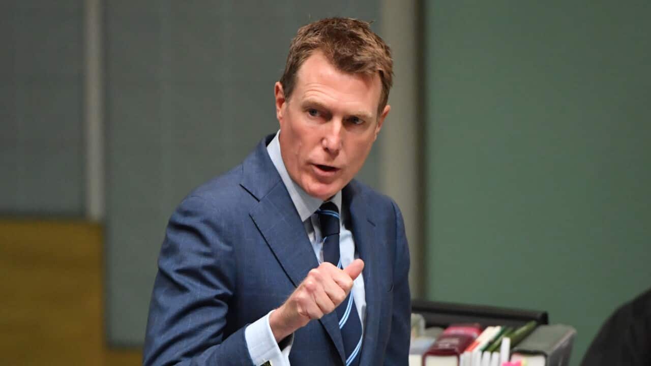 Attorney-General Christian Porter during Question Time  at Parliament House in Canberra.