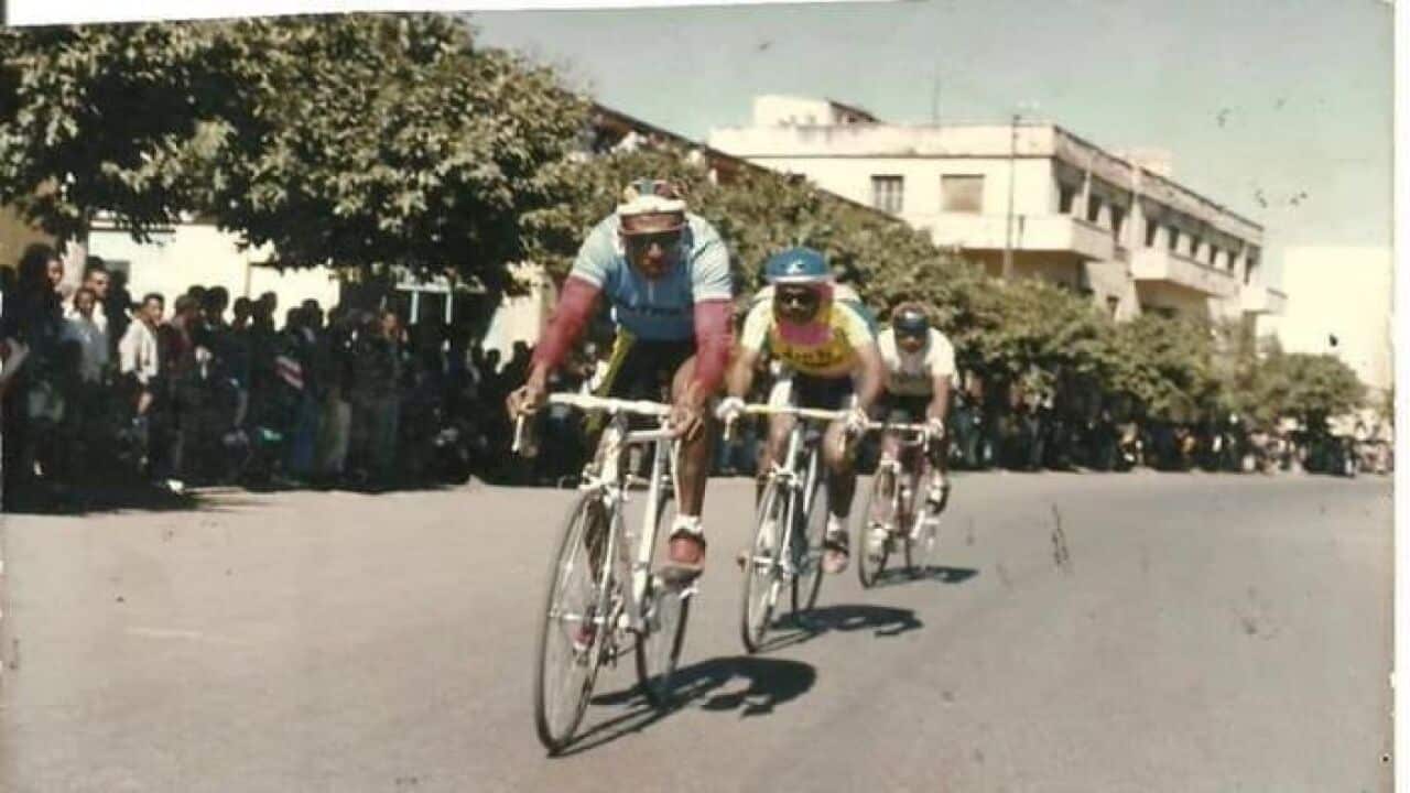 Eritrean cyclists in Asmara