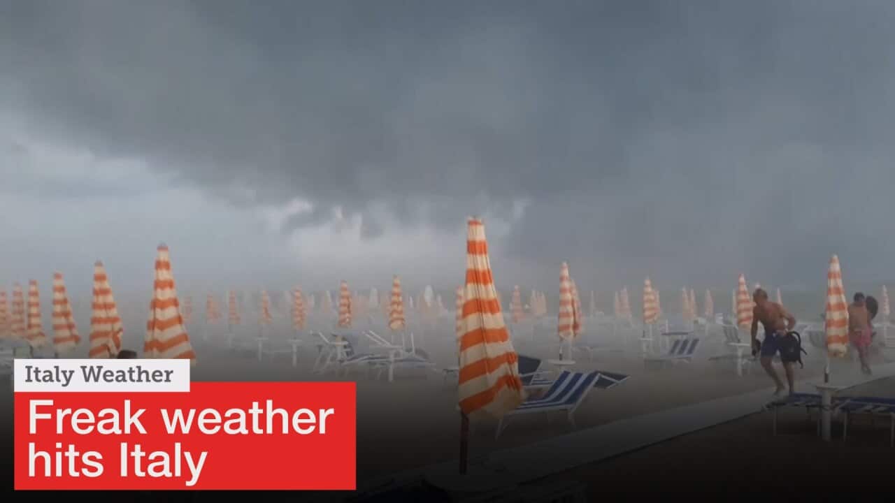 Freak weather hits Italy with force