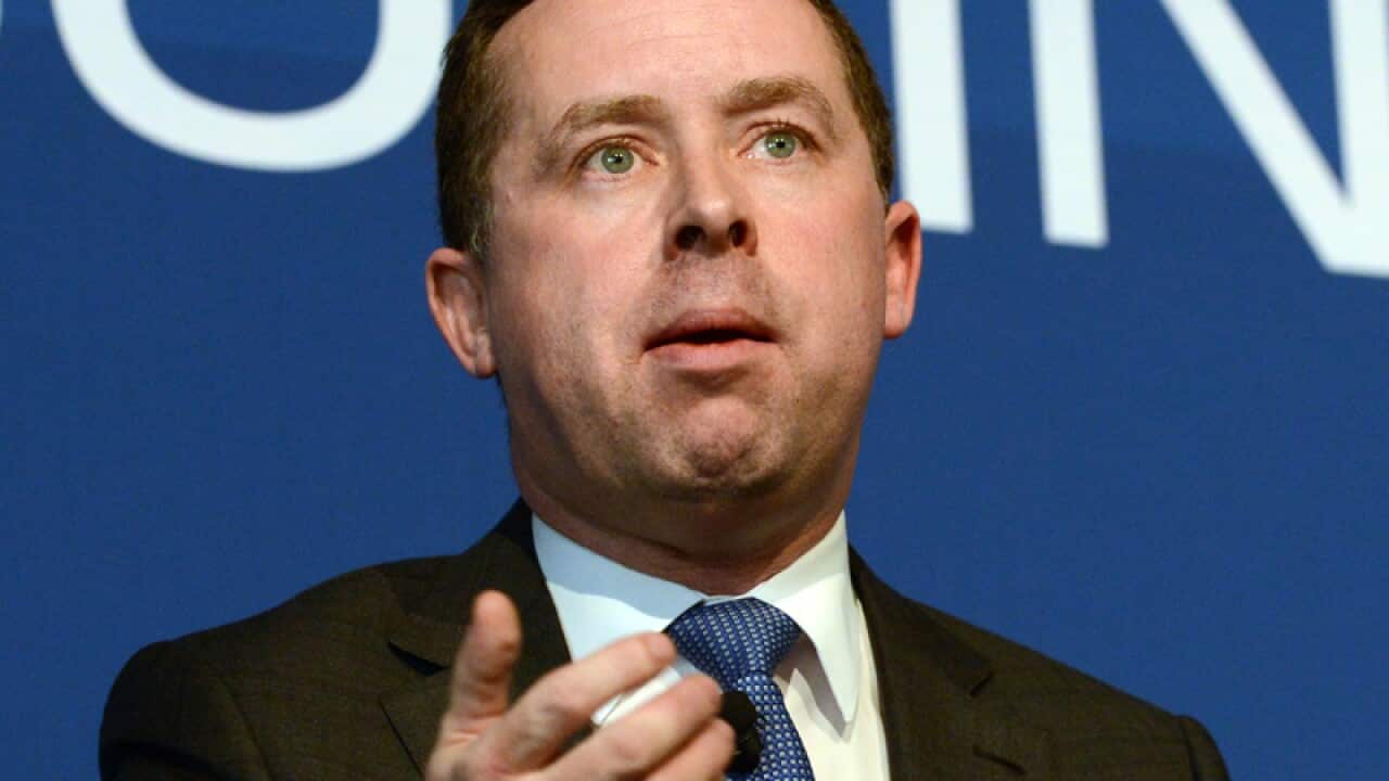 Qantas CEO Alan Joyce at a business forum