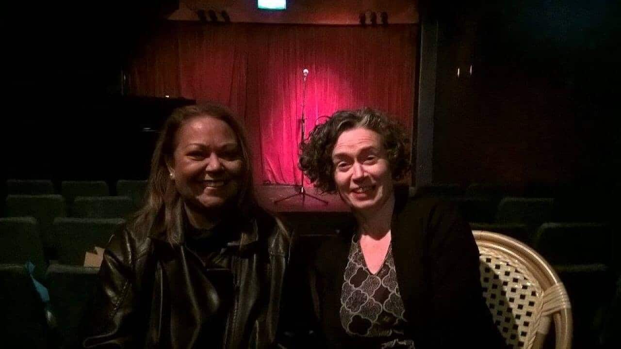 Karen Edwards and Judith Lucy