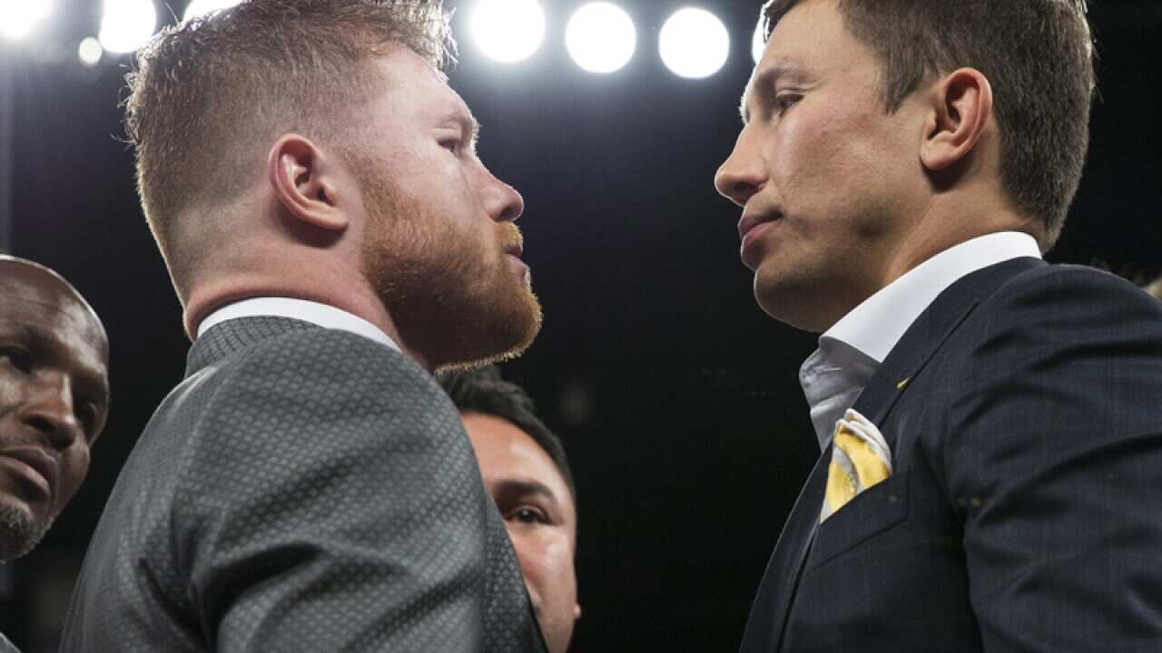 Saul "Canelo" Alvarez (L) and Gennady Golovkin