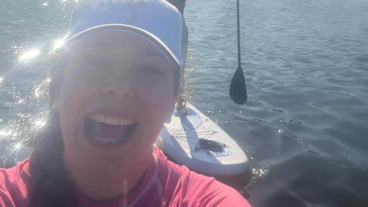 Mayke Deuss loves to go paddle boarding with a friend