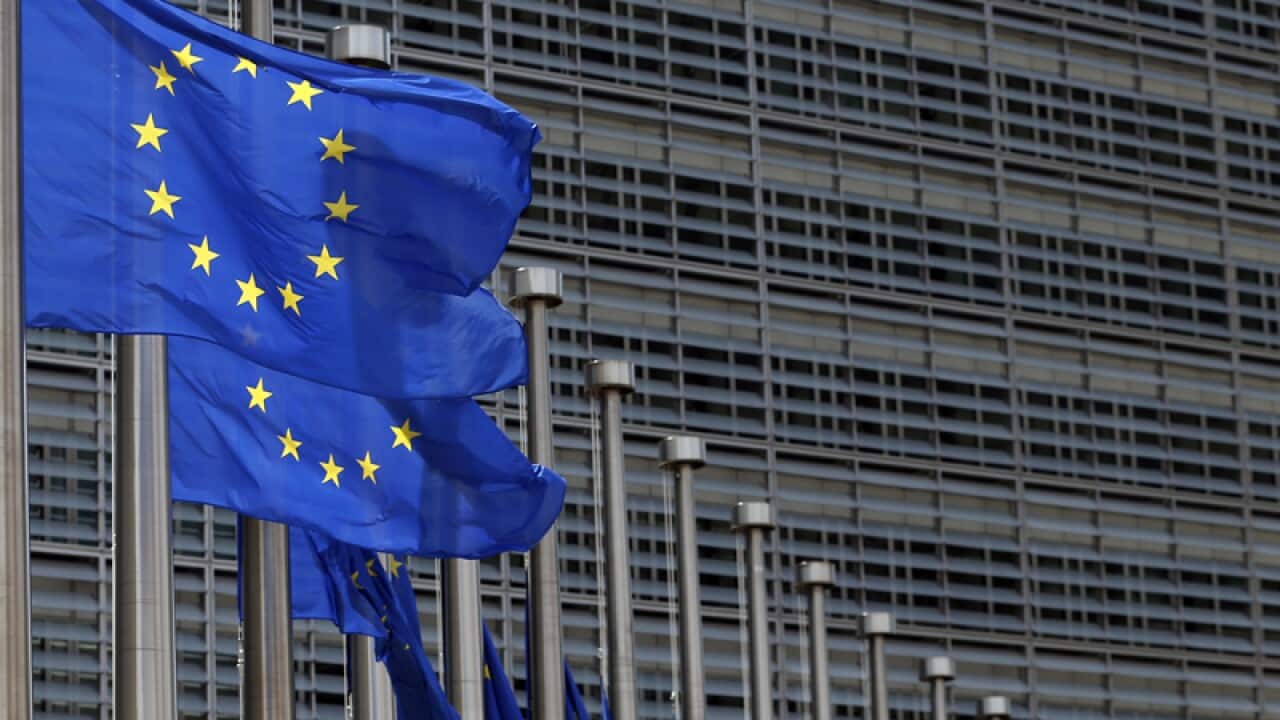 European Union flags