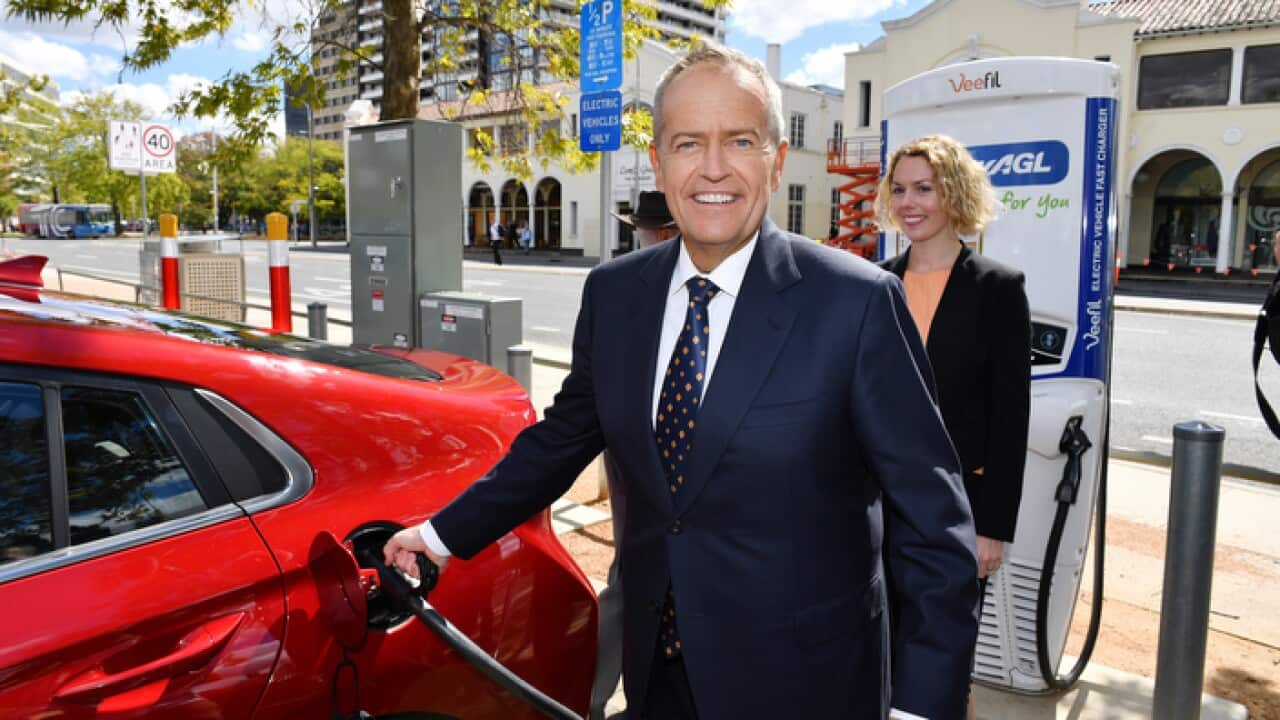 Opposition leader Bill Shorten launching Labor’s energy policy.