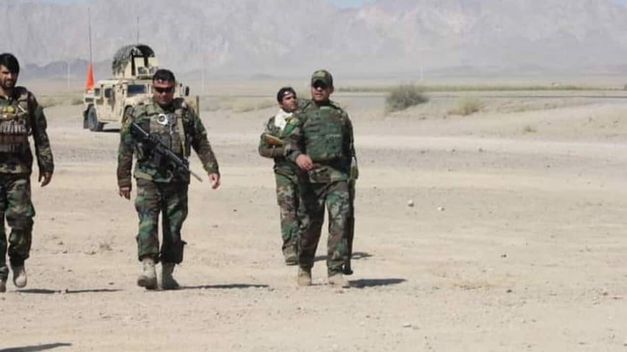 An Afghan army operation in Kandahar