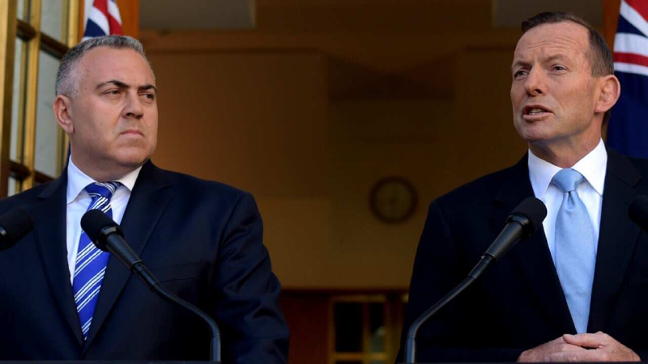 Prime Minister Tony Abbott (right) and Treasurer Joe Hockey