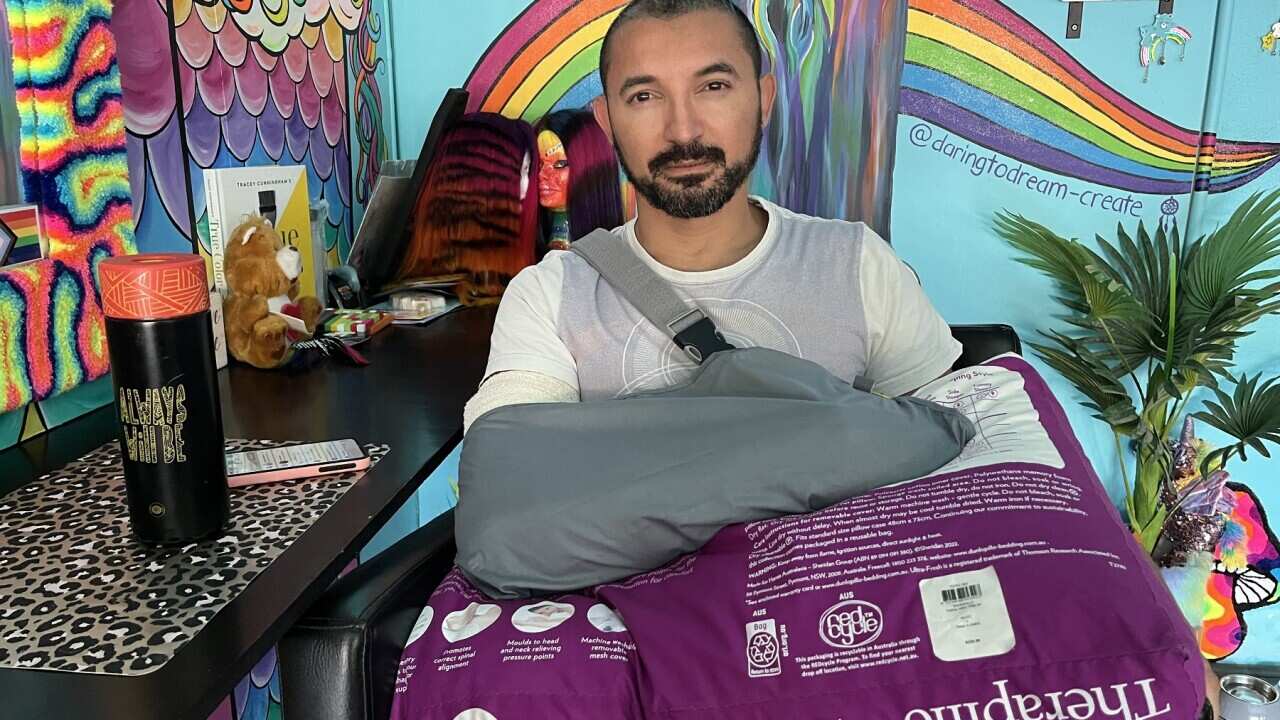 Frank Bonnici says he feels lucky to be alive after being attacked with a machete in a homophobic assault (SBS).jpg