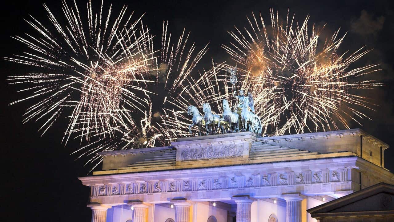 Die Silvesterfeierlichkeiten vor dem Brandenburger Tor