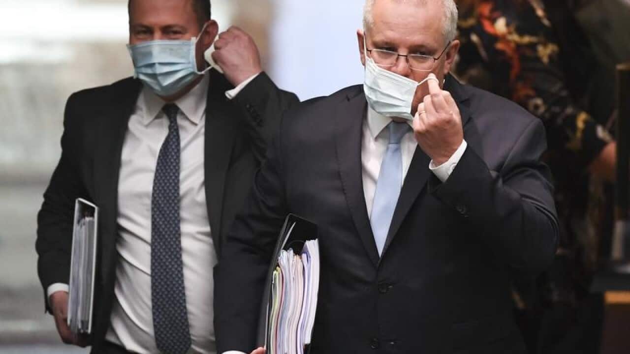 PM Scott Morrison and Treasurer Josh Frydenberg.