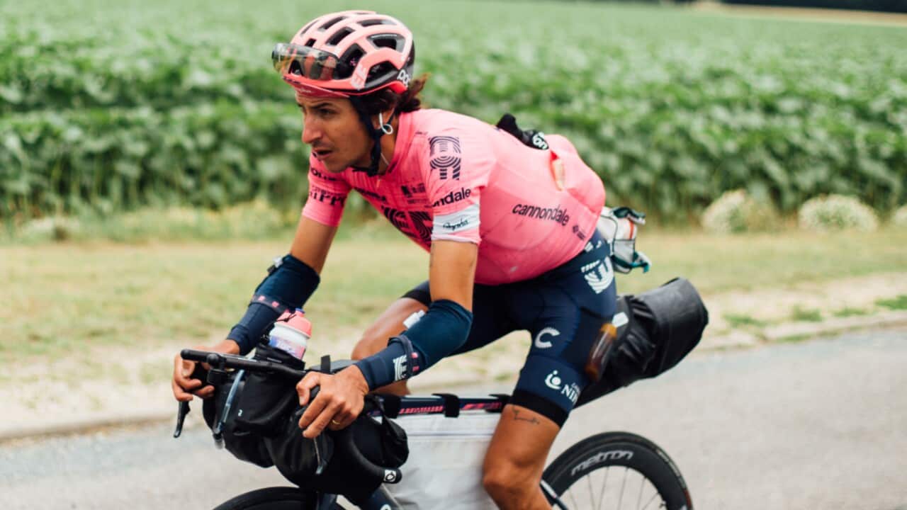 Lachlan Morton during day five of his Alt Tour