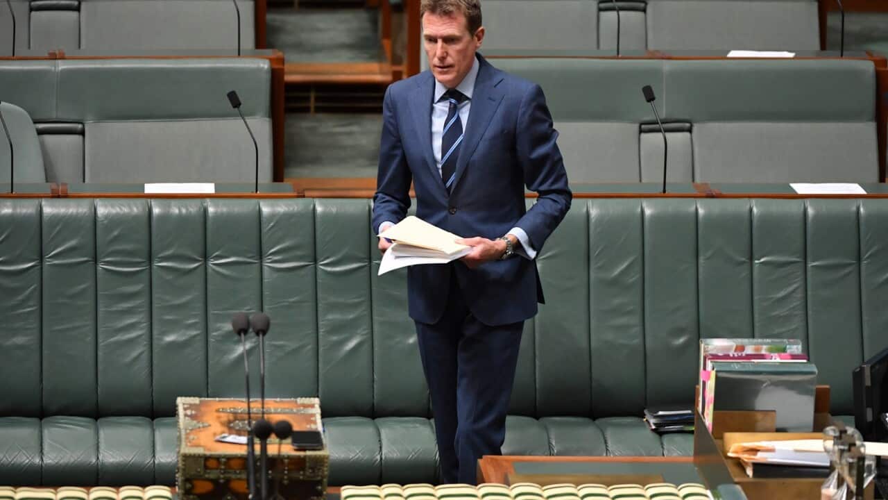 Attorney-General Christian Porter introduces the Government’s industrial relations bills in the House of Representatives at Parliament House in Canberra, Wednesday, December 9, 2020. (AAP Image/Mick Tsikas) NO ARCHIVING
