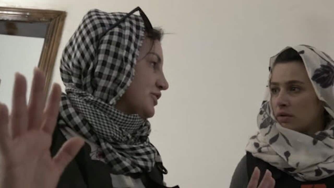 Former Senator Jacqui Lambie and Marina were forced to take cover after a gunfight broke out in Syria.