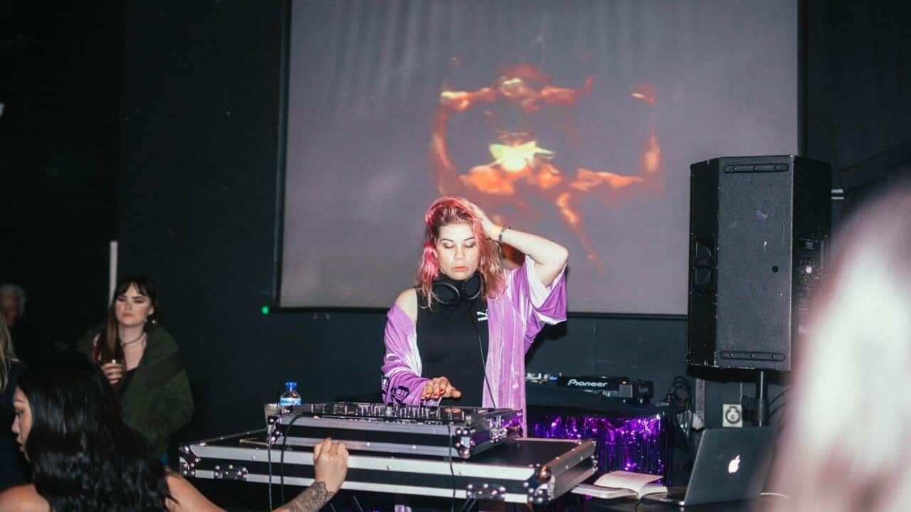 Raquel Solier at one of her gigs.