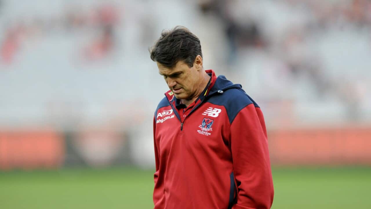Melbourne coach Paul Roos before the Round 13.