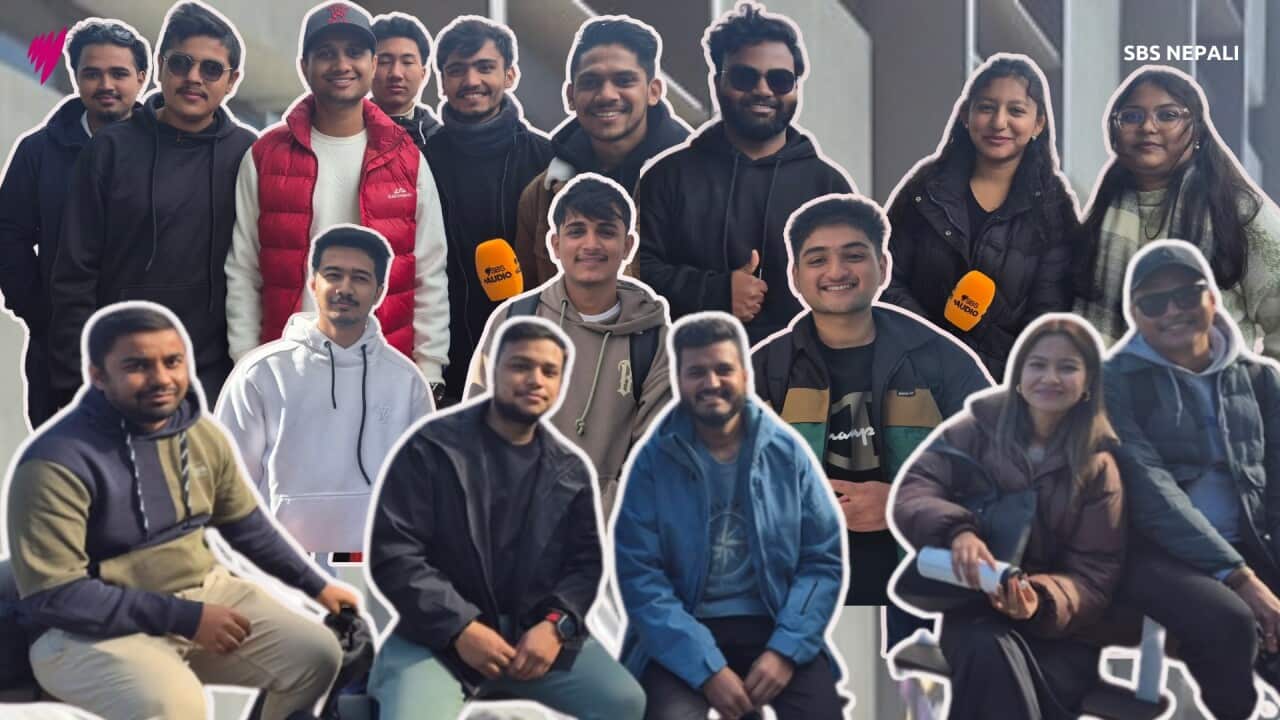 Newly arrived Nepali students at a university event in Sydney