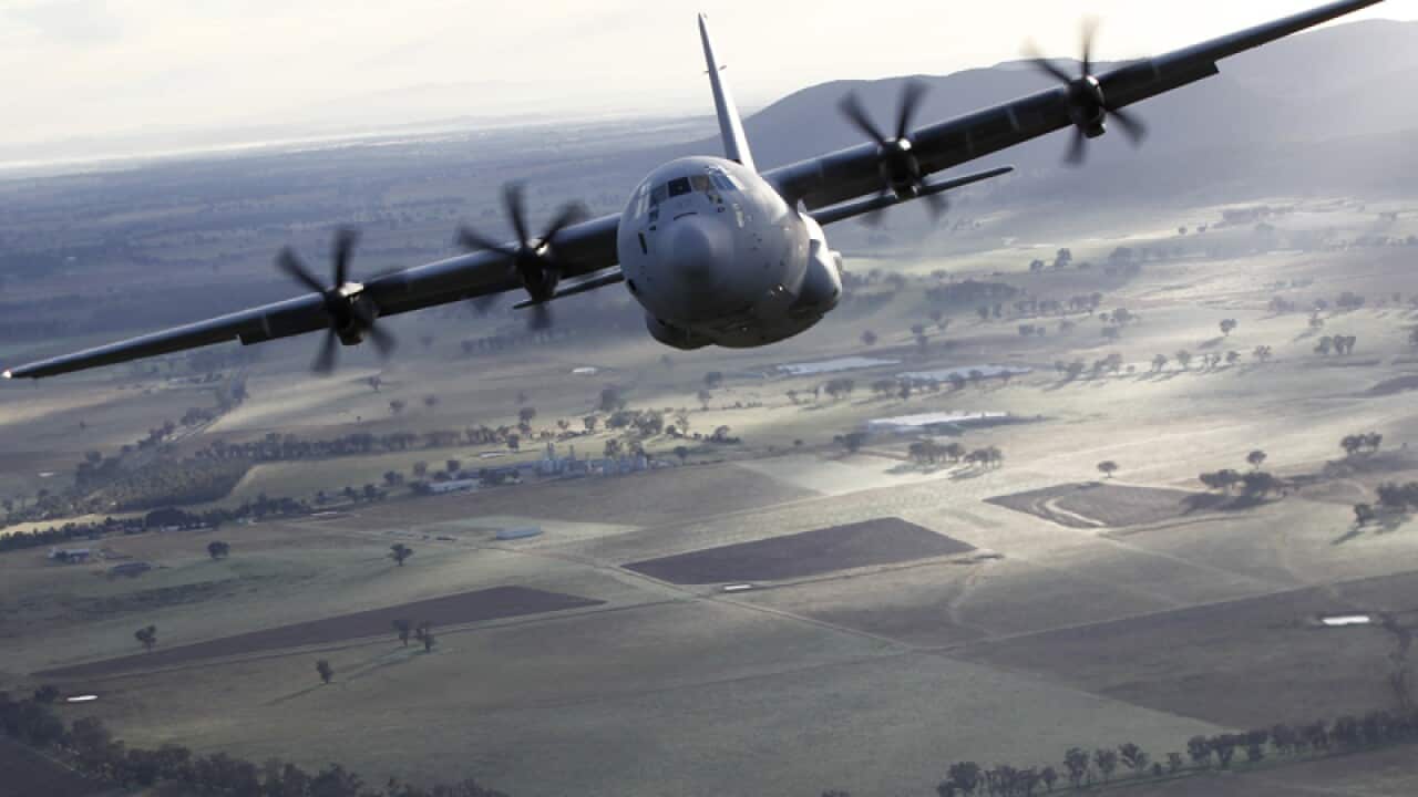 A RAAF No. 37 Squadron C-130J Hercules
