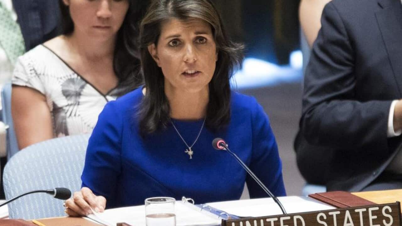 A file image of US ambassador Nikki Haley