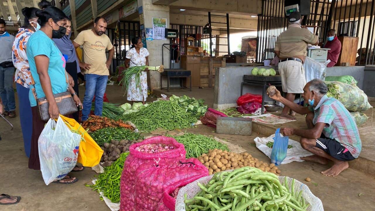 A Fruit and Vegetable market in Sri Lanka