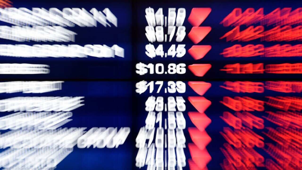 Shares at the Australian Securities Exchange in Sydney