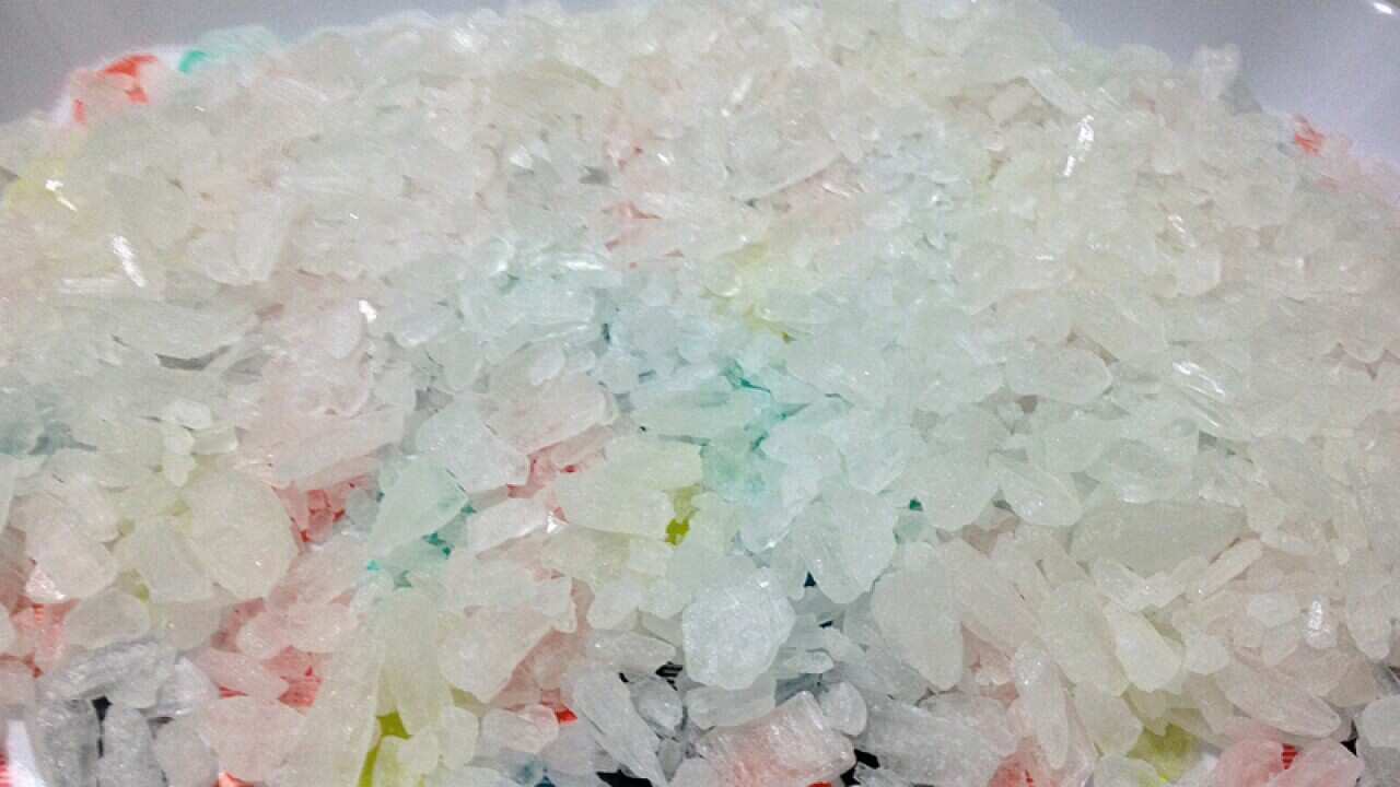 The drug ice seized by police during a raid on a property