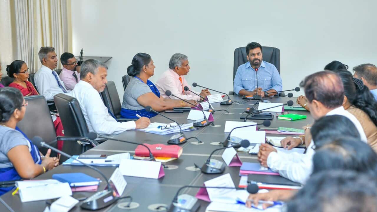 Sri Lankan president Anura Kumara Dissanayake was at the Ministry of Agriculture, Land, Livestock, Irrigation, Fisheries and Aquatic Resources.