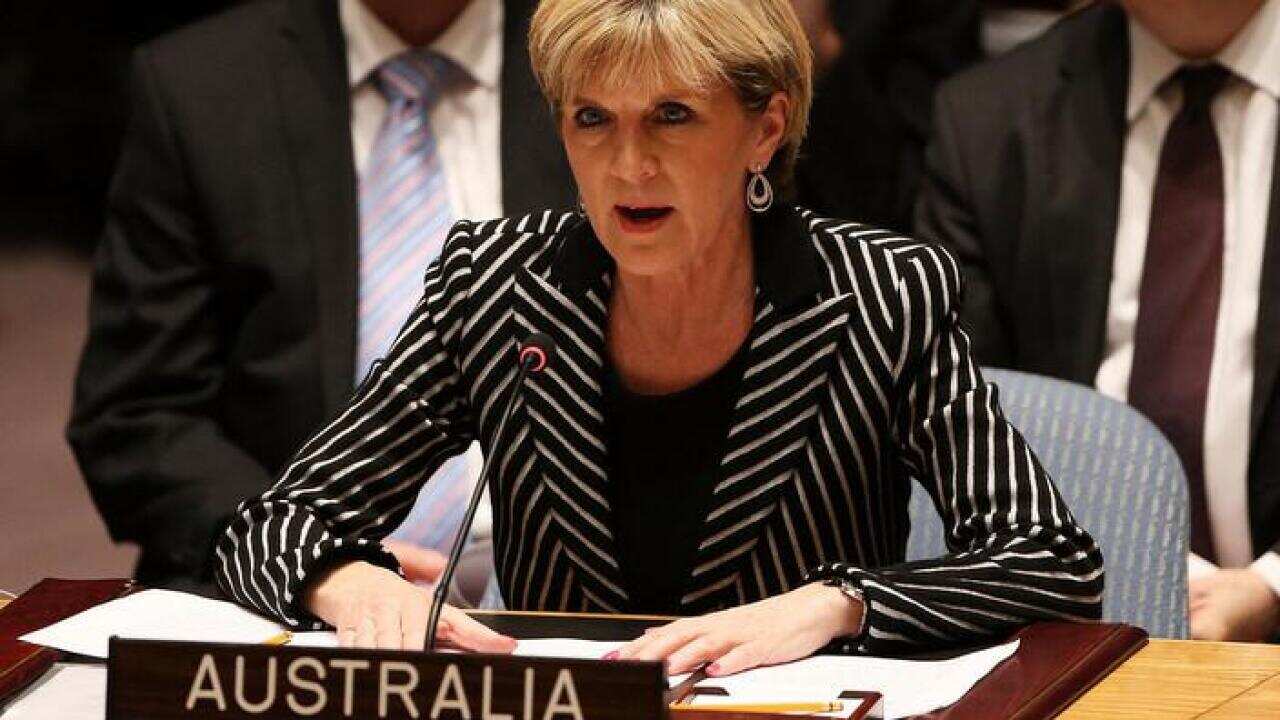 Foreign minister Julie Bishop.