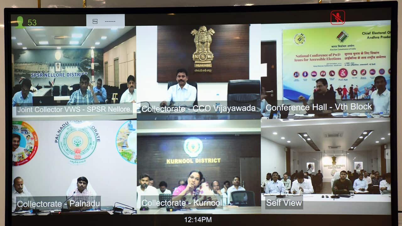 India: Andhra State Chief Electoral Officer Mukesh Kumar Meena holds a review meeting