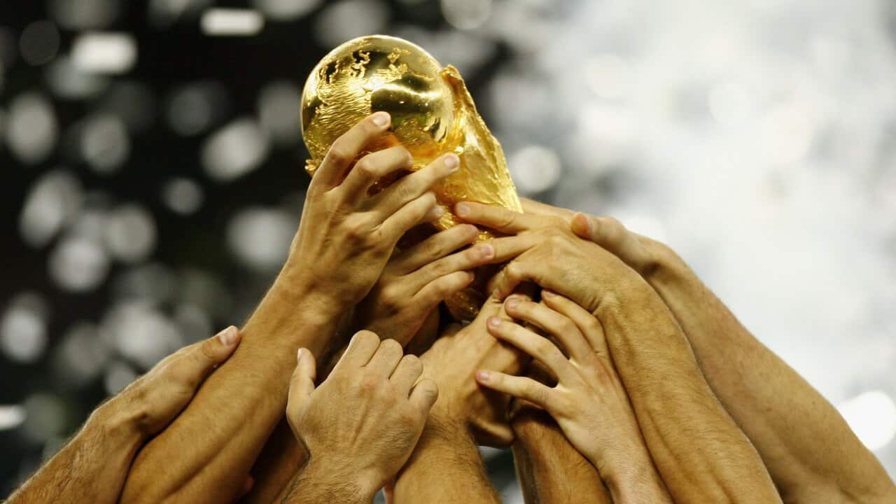 The FIFA World Cup trophy