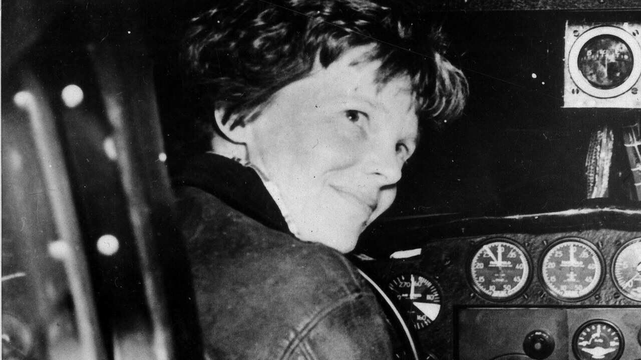 Amelia Earhart prior to her last take-off in Lae.