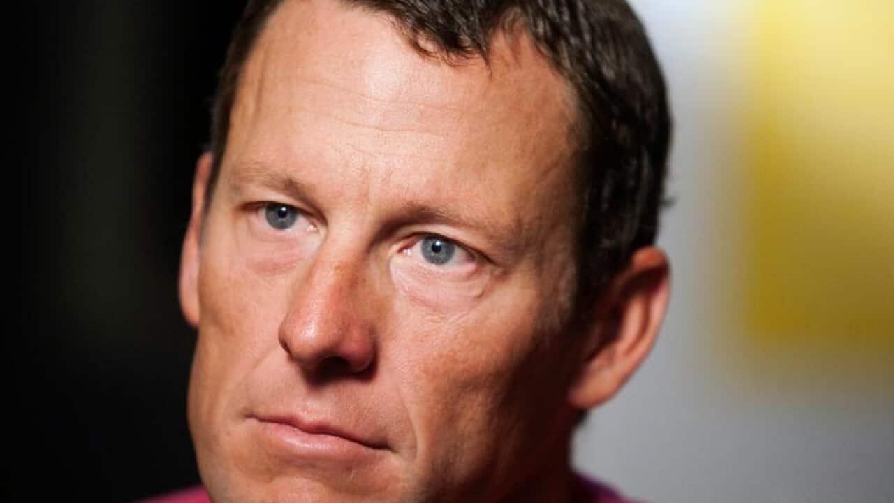 This is a file image of cyclist Lance Armstrong.