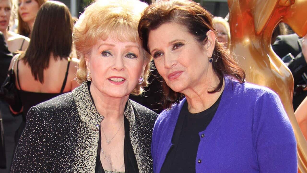Debbie Reynolds and Carrie Fisher