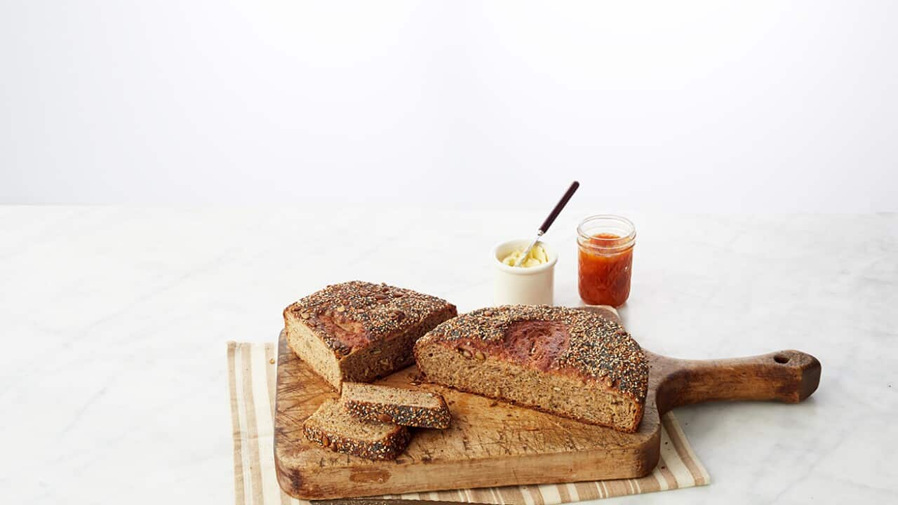 No-knead seeded overnight bread