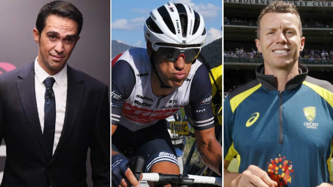 Alberto Contador Richie Porte Peter Siddle