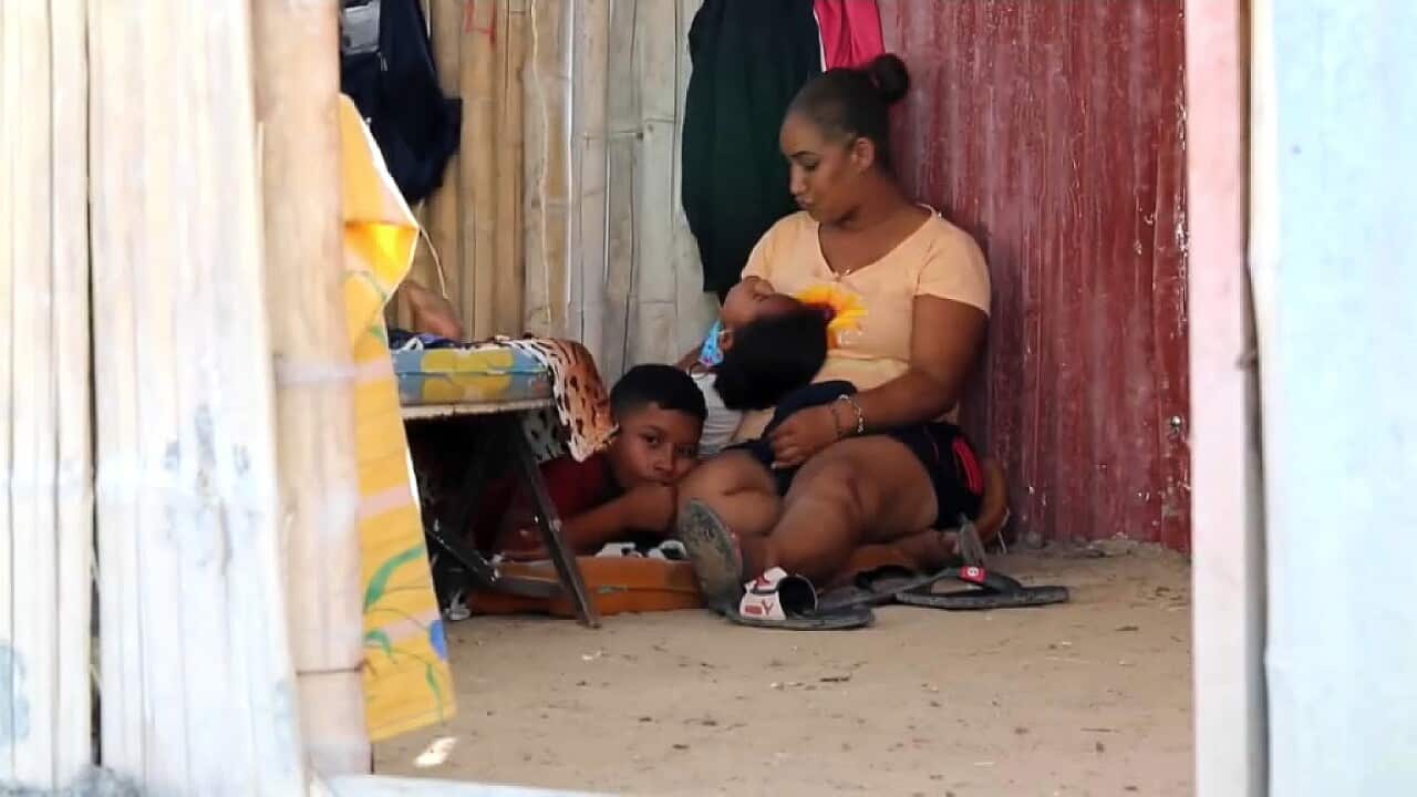 Venezuelan refugee Chirlys and some of her family, now in Peru