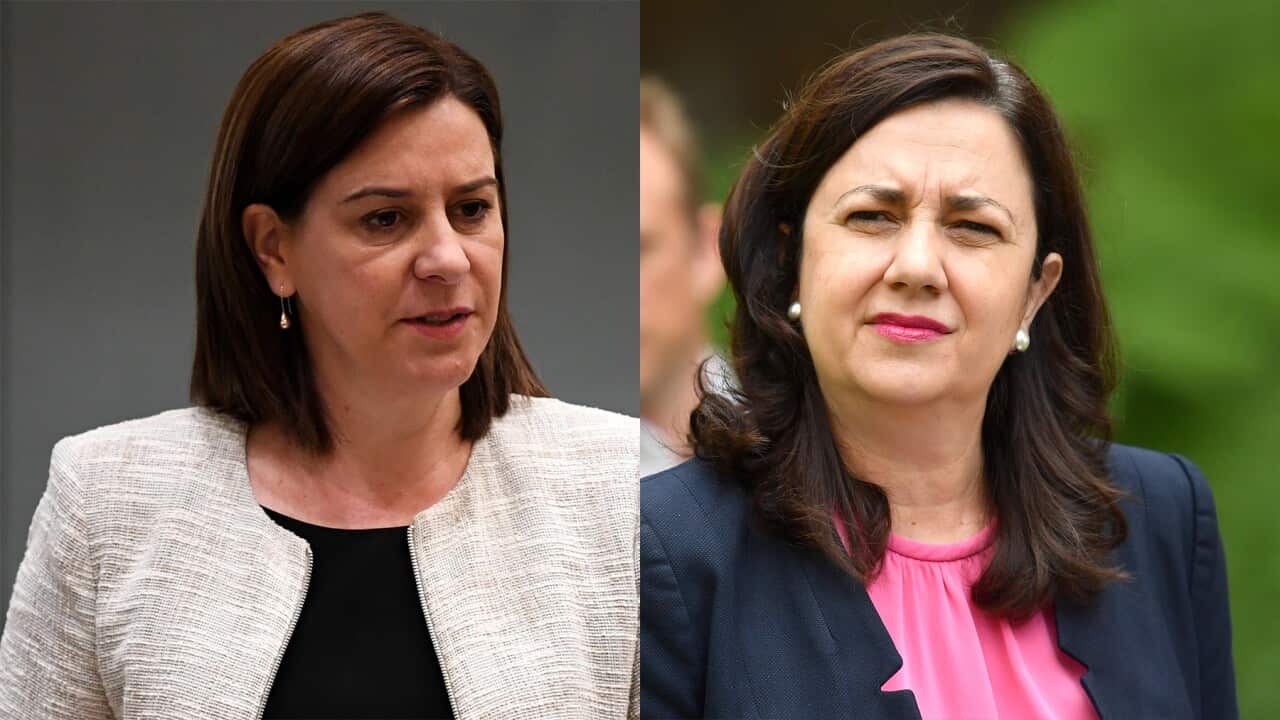 Queensland Leader of the Opposition, Deb Frecklington, & Queensland Premier, Annastacia Palaszczuk (right).