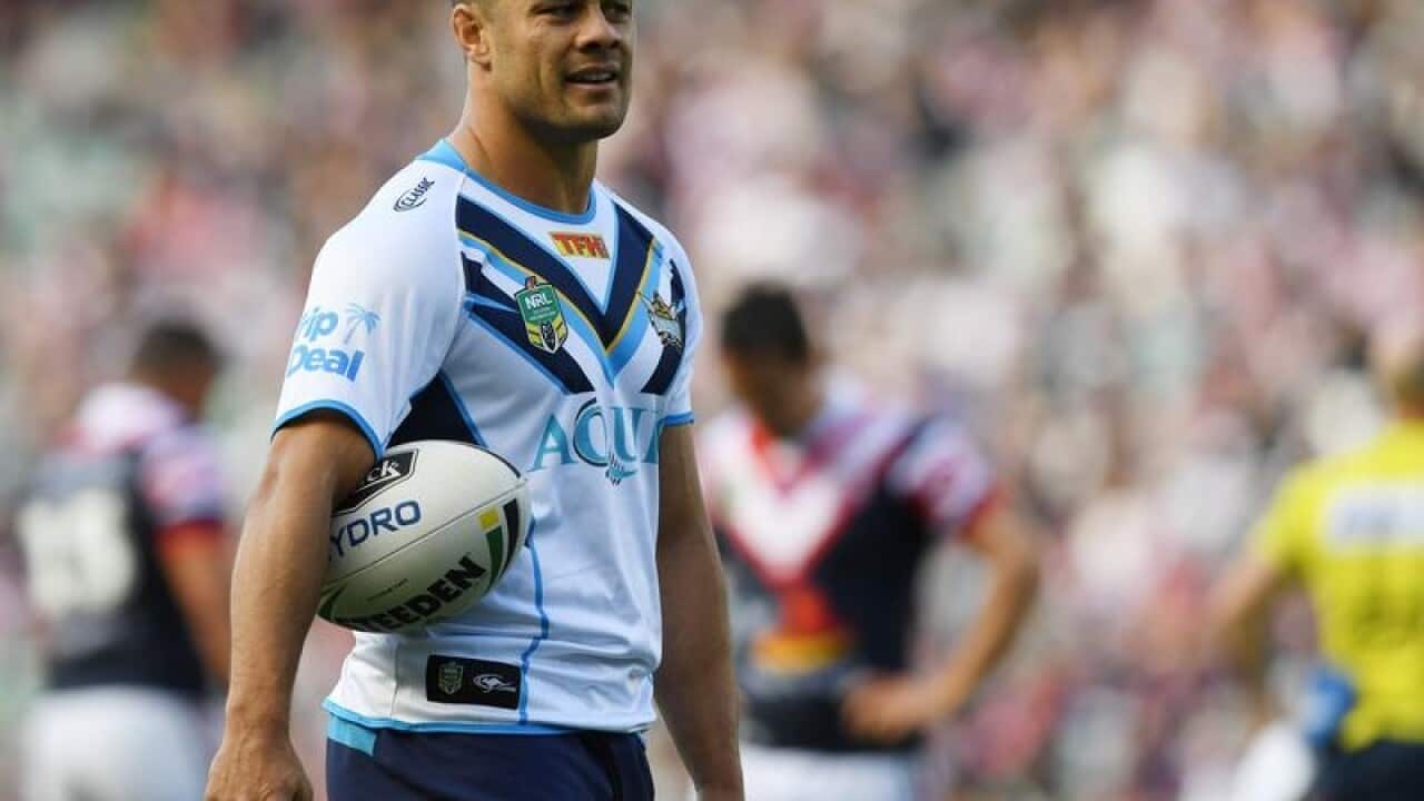 Jarryd Hayne of the Titans during a game