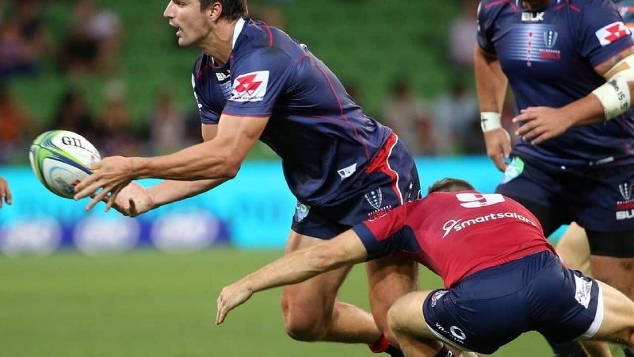 A file image of Jack Maddocks of the Rebels in action at AAMI Park.