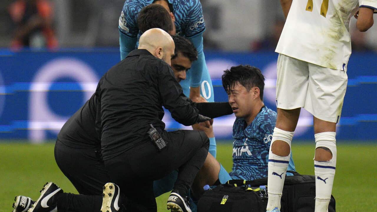 Soccer WCup SKorea Son Injured