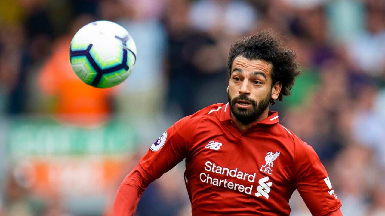 iverpool's Mohamed Salah in action during the English Premier League soccer match between Liverpool and West Ham