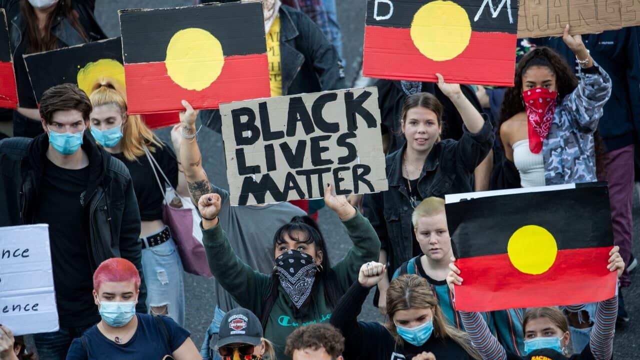 Thousands of people attended the Black Lives Matter rally in Brisbane on 6 June 2020.
