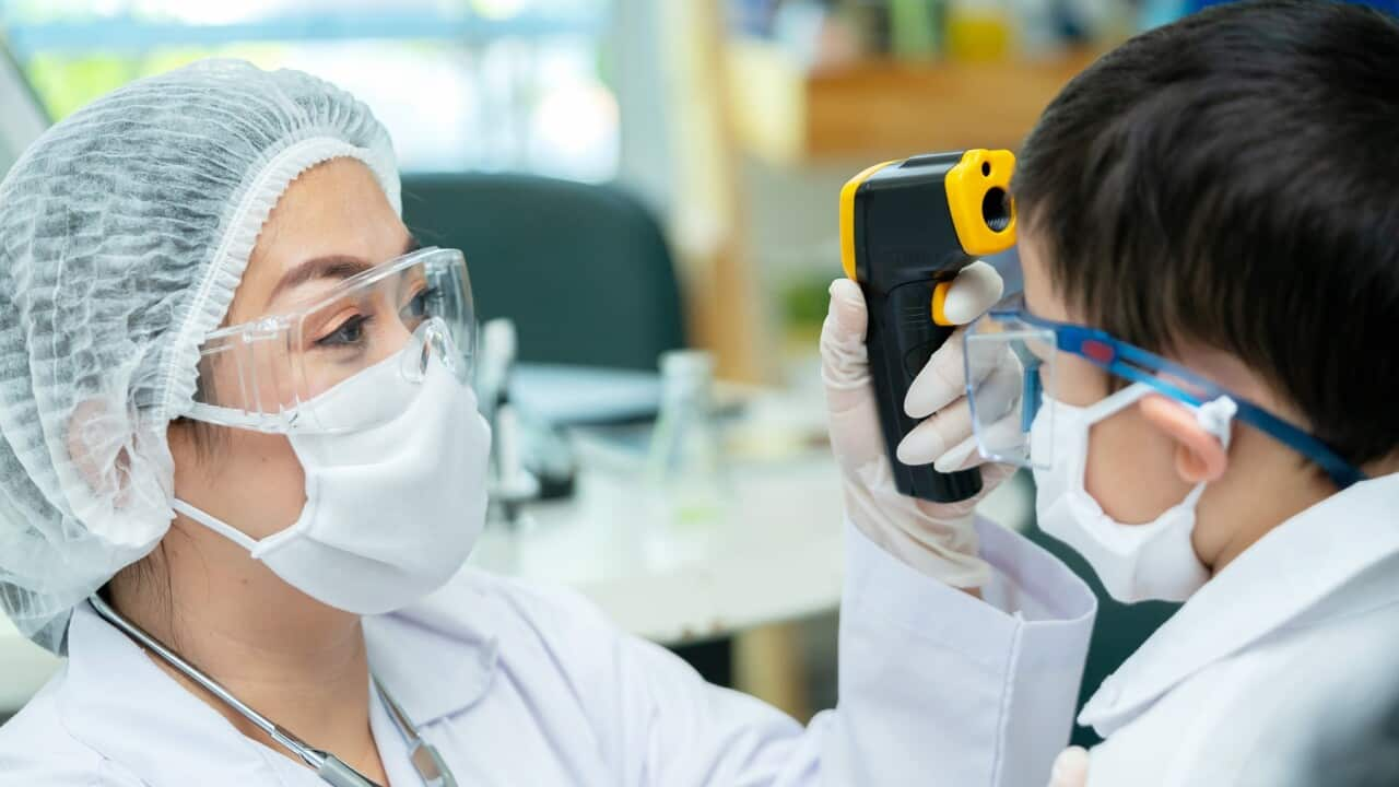 Doctors/dentist 're checking the temperature by use digital thermometer.