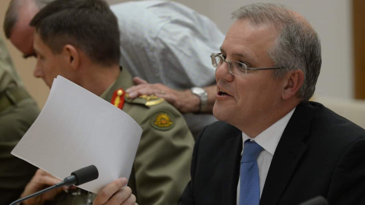Immigration minister Scott Morrison during the Senate inquiry - AAP-1.jpg