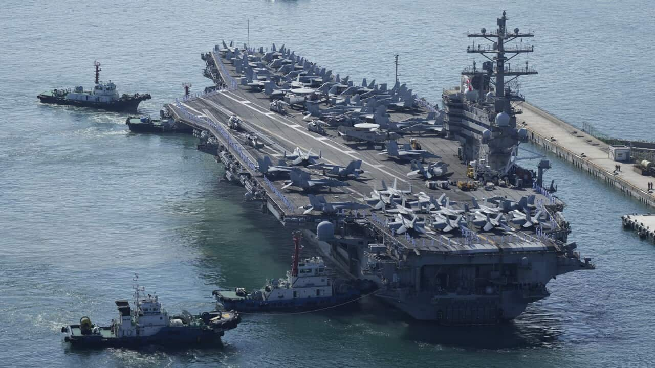 Us Aircraft Carrier Arrives In South Korea For The First Time In Years In  Warning To Pyongyang | Sbs News