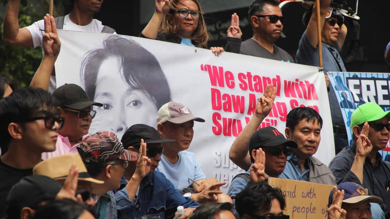 澳大利亚缅甸社区在悉尼举行集会，呼吁释放所有政治犯。