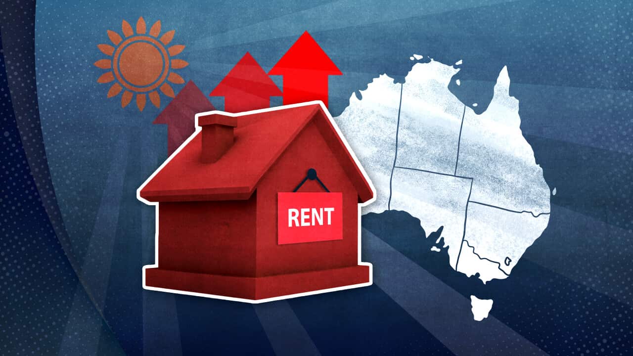 A composite image of a house, Australia and the sun