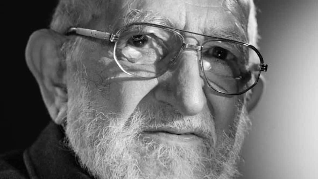 PORTRAIT OF ABBE PIERRE FAMOUS AND ENGAGED CATHOLIQUE PRIEST WHO FOUNDED EMMAUS COMMUNITY IN THE WHOLE WORLD BORN IN 1912 DIED IN 2007