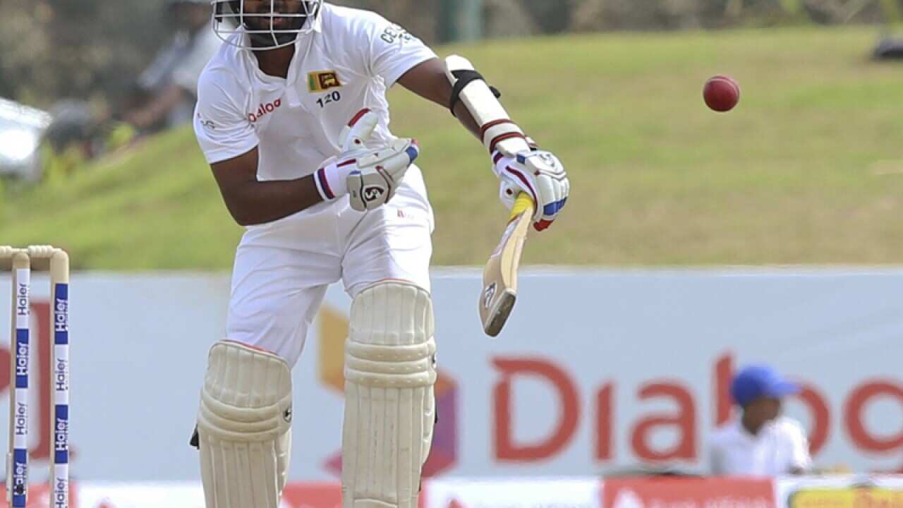 Sri Lanka’s Kaushal Silva bats against Pakistan