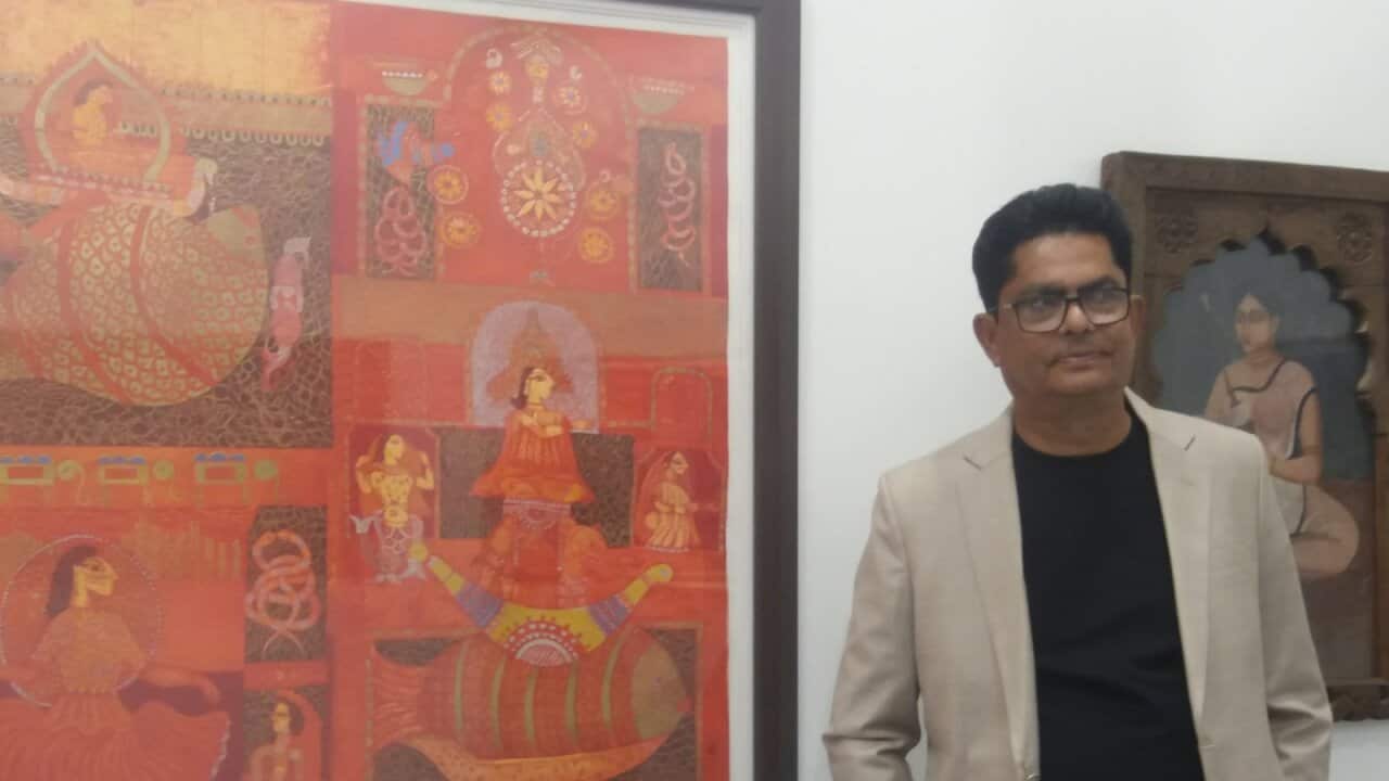 Umashankar Shah spoke to SBS Nepali about his art work.